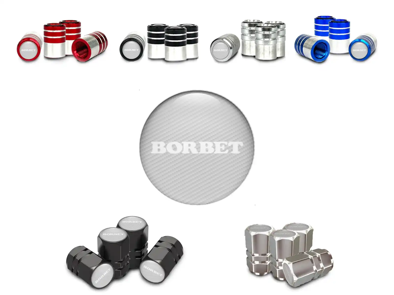 Borbet Tire Valve Covers Bike Alloy Edition